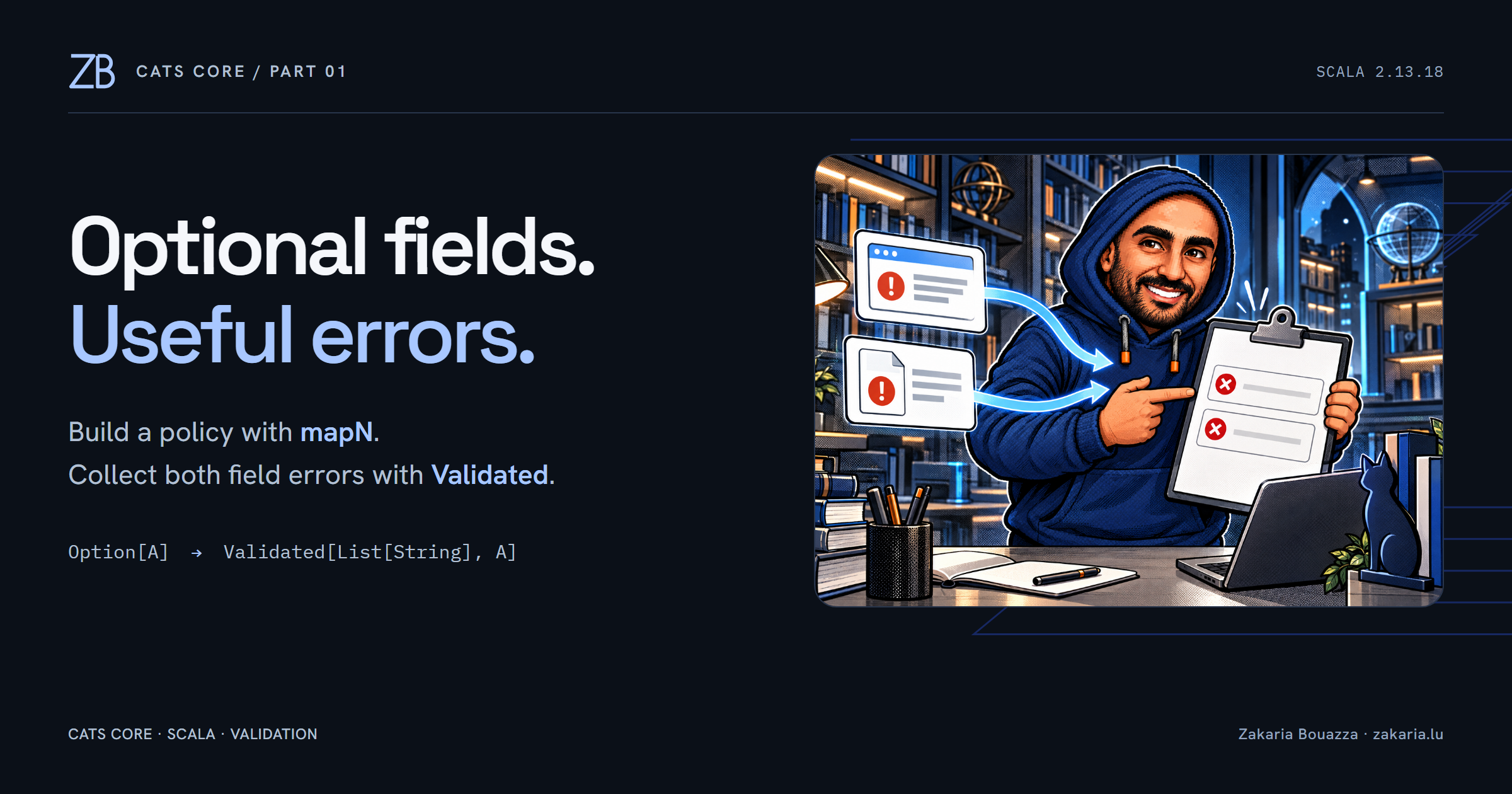 Cats Core, Part 1: From Optional Fields to Useful Validation Errors