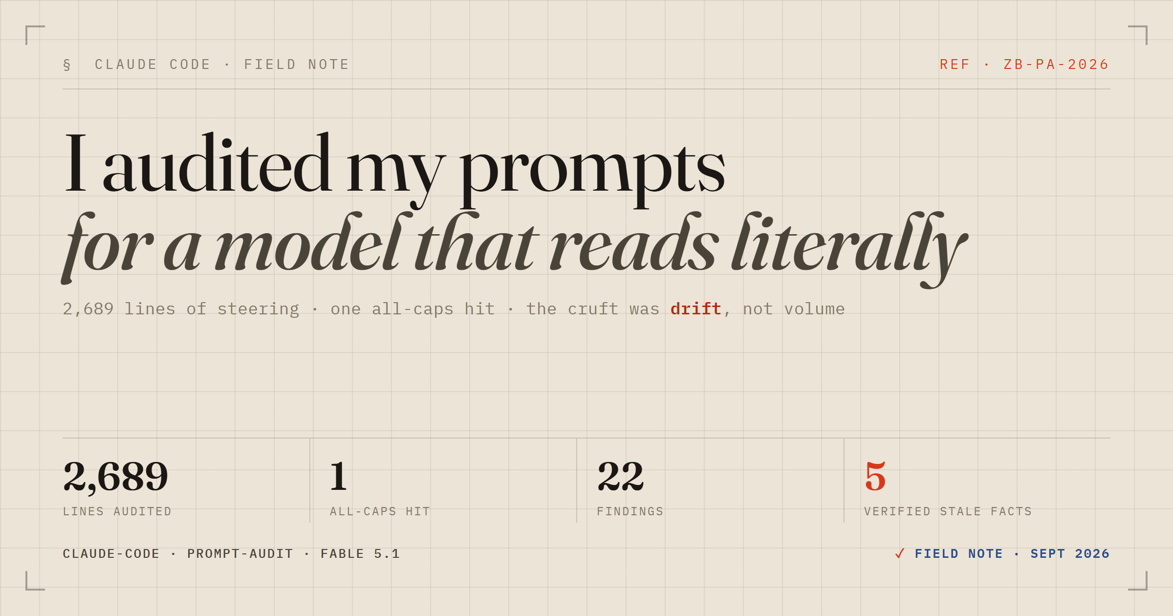I audited my prompts for a model that reads literally